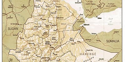 地図のエチオピアの古地図