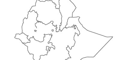 白地図のエチオピア