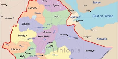 エチオピアの都市地図