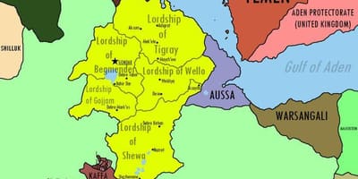 地図のエチオピアの帝国