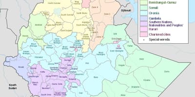 ワイカト工科エチオピアの地図